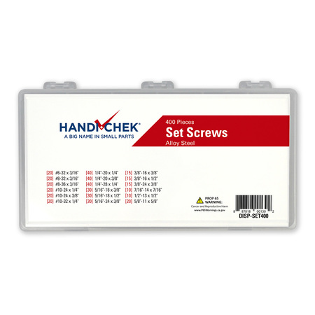 HANDI-CHEK Set Screw Assort 400pc DISP-SET400